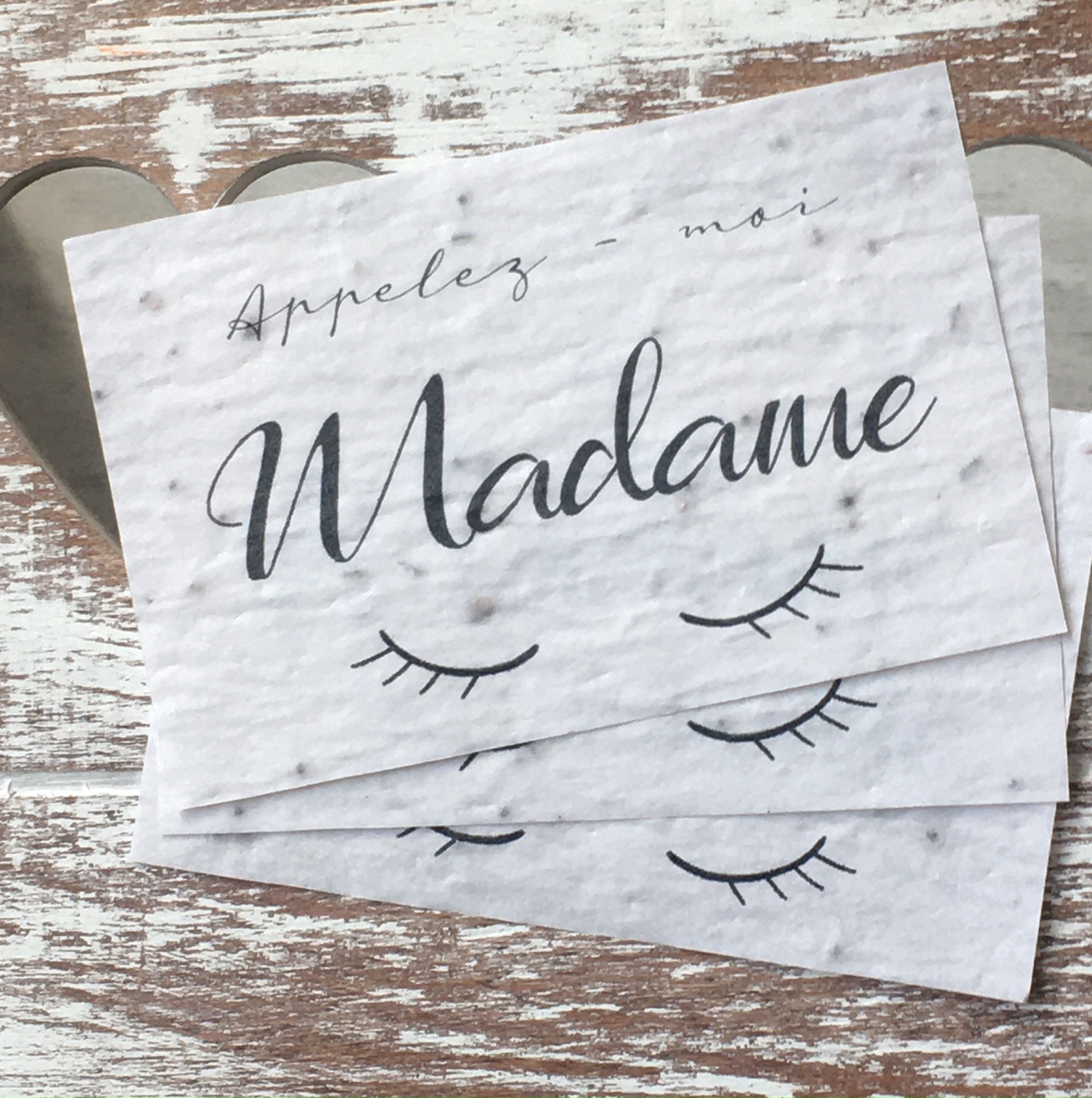 Lot de 10 mini cartes « Madame » - fleurs sauvages