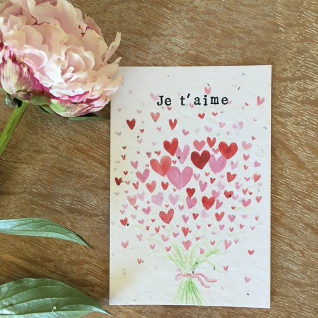 illunine créations sur-mesure carte à planter création française mini papeterie eco responsable fleurie zéro déchet baptême décoration de table confettis mariage zéro déchet remerciments merci personnalisée illustrée aquarelle Seine et Marne carte de visite papier ensemencé carte ensemencée carte à semer carte qui se transforme en fleurs aquarelle sur mesure carte poétique papier recyclé deuil cadeau d’invité faire part notice île de France illustration sur mesure carte symbolique