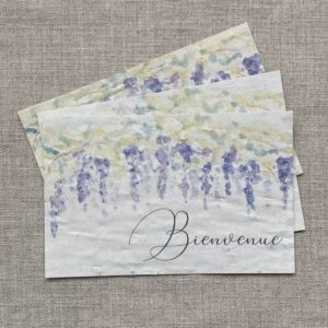 Bienvenue glycines – lot de 10 mini cartes – Fleurs sauvages