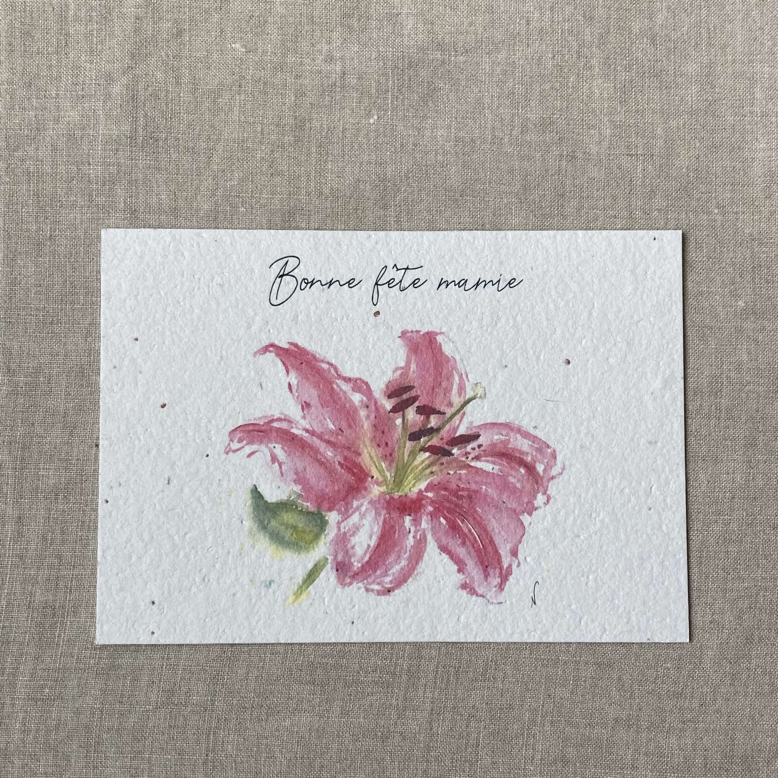 Mamie Lys - Carte à planter A6