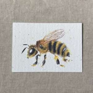 Abeille aquarelle – Carte à planter A6